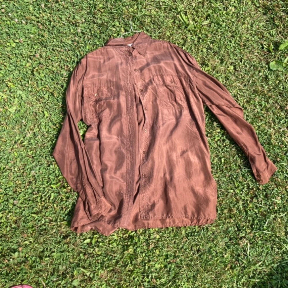100% silk vintage blouse